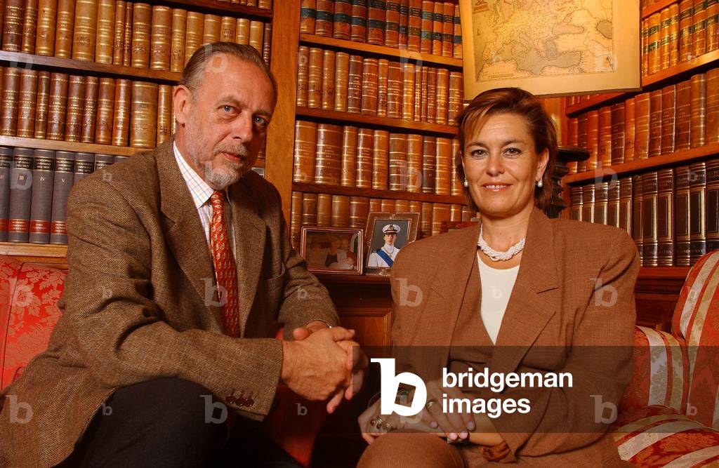 Amedeo di Savoia-Aosta with his wife Silvia Paterno di Spedalotto, Castiglion Fibocchi, 2002 (photo)