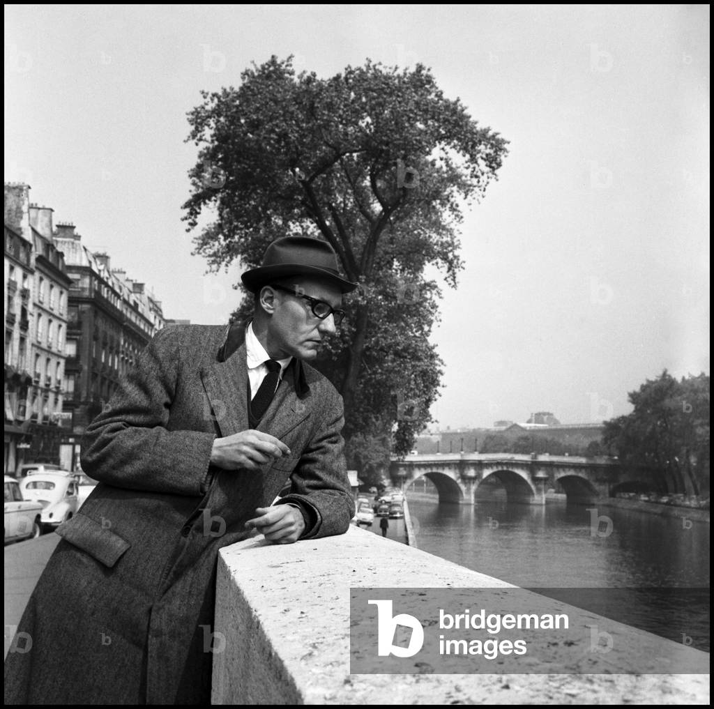 William S. Burroughs (1914-1997) in Paris, 1962 (b/w photo)