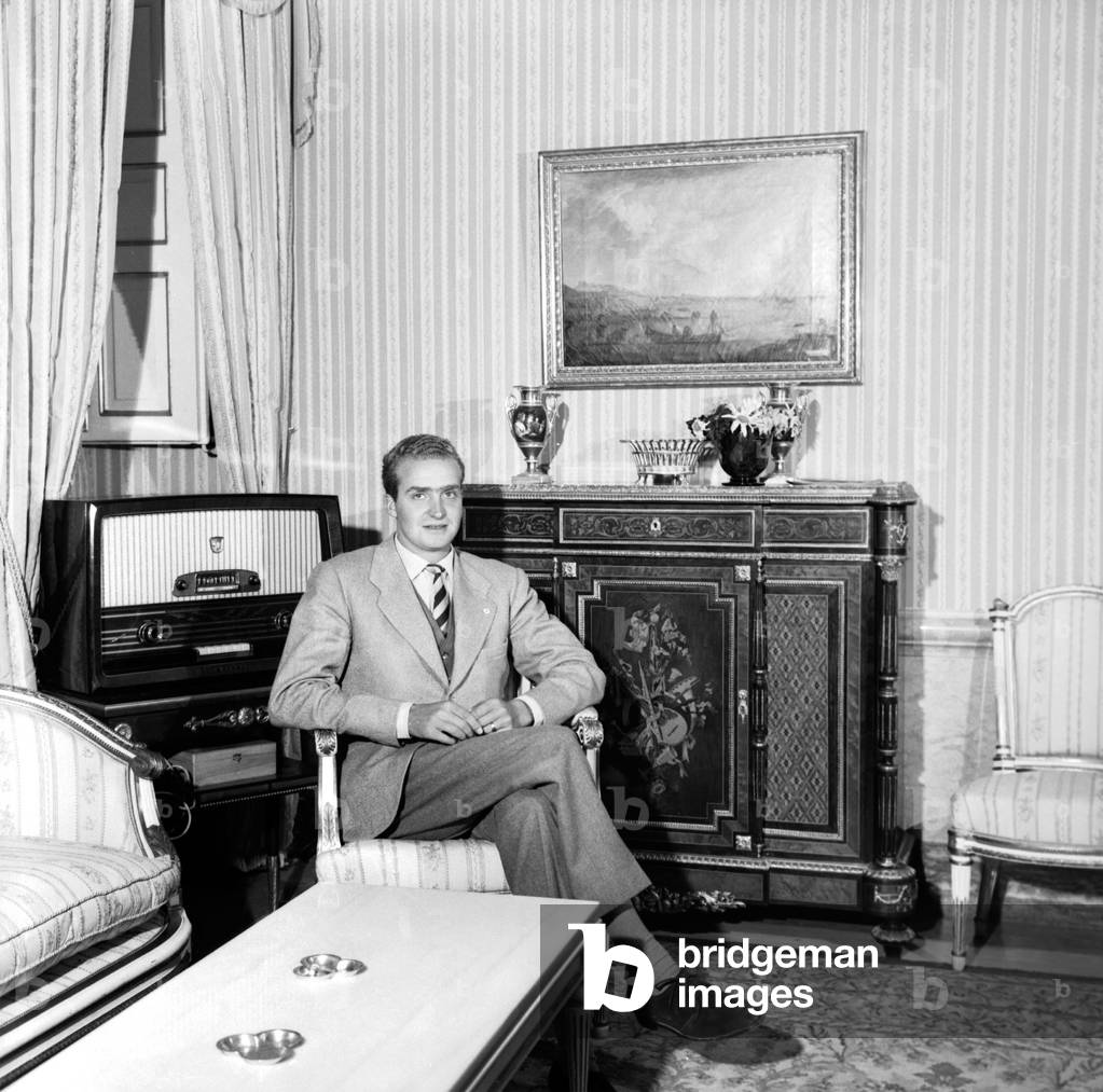 Prince Juan Carlos of Spain, Madrid, Spain, 1960 (b/w photo)