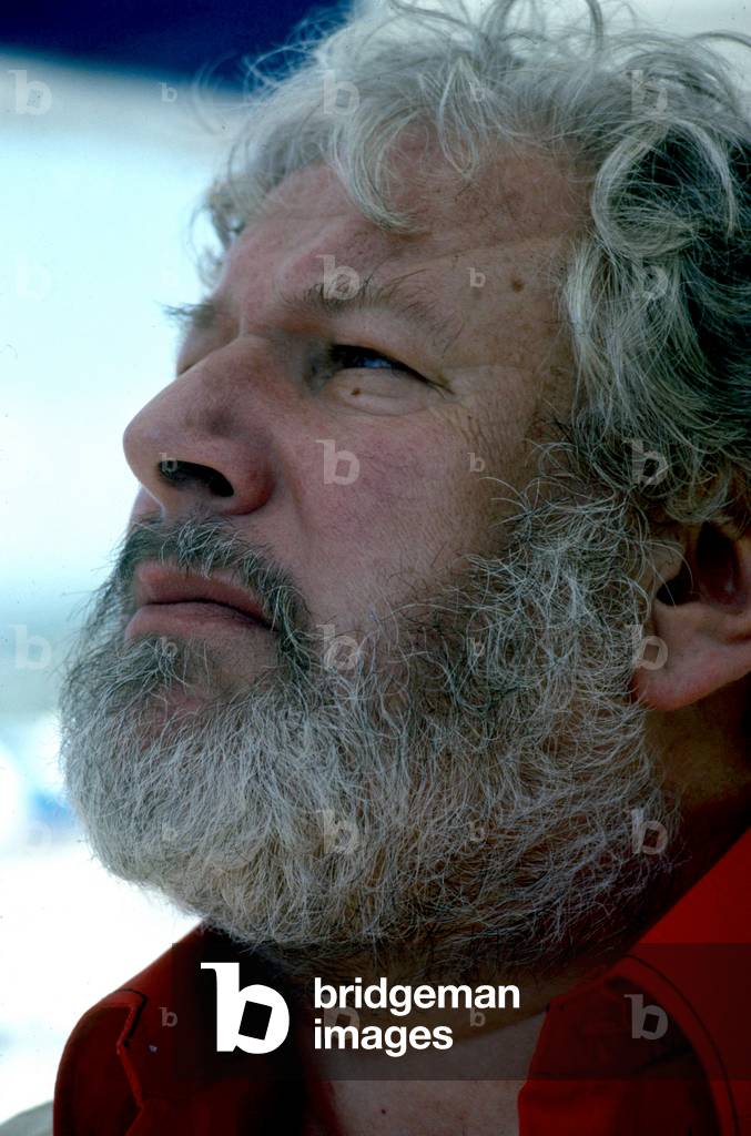 1977, portrait du comedien britannique perter Ustinov. Photo Oliosi 