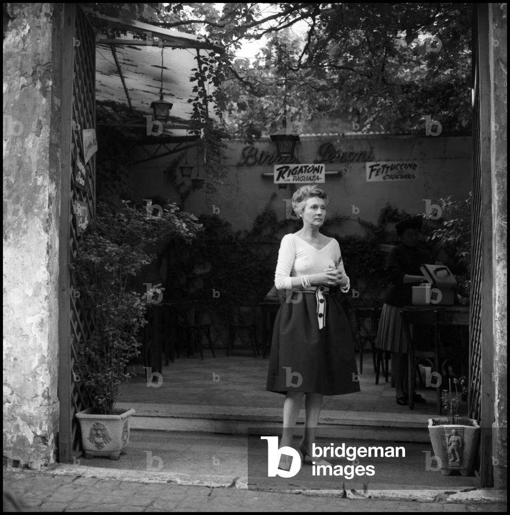 Arletty in Rome,1962 (b/w photo)