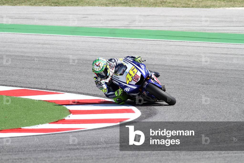 Valentino Rossi on Yamaha at San Marino and Rimini Riviera motorbike Grand Prix, Italy, 2010 (photo)