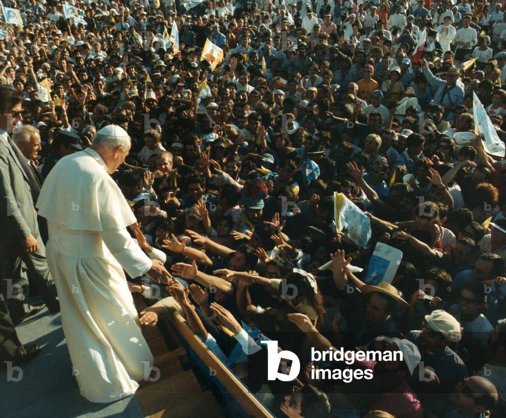 Pope John Paul II during a trip to Argentina, 1987 (photo)