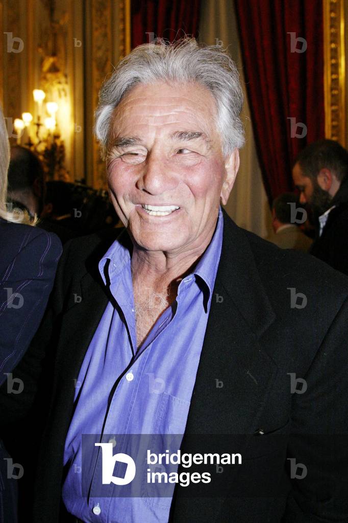 Peter Falk, acteur americain, à Rome, le 14/04/2004. ©Riccardo Cesari/Farabola/Leemage