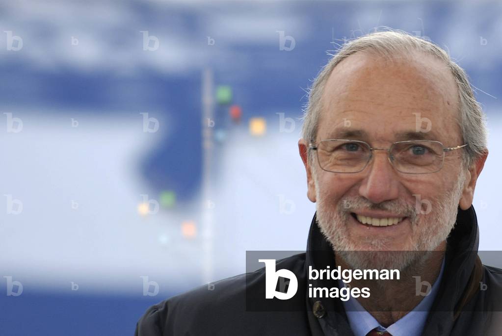 The architect Renzo Piano in the ex-Falck area on the occasion of Italian President Giorgio Napolitano's visit, Sesto San Giovanni, 6th December 2007 (photo)