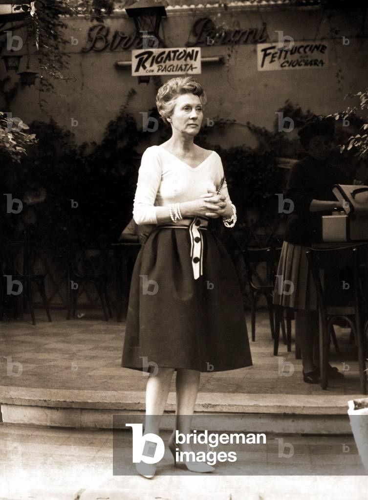 Arletty, Rome, 1962 (b/w photo)
