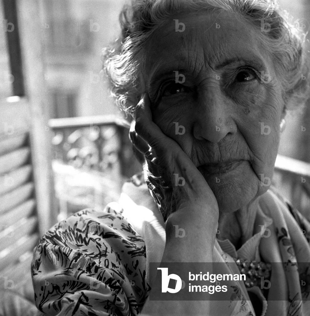 Caroline Otero, known as La Belle Otero, Nice, 1961 (b/w photo)