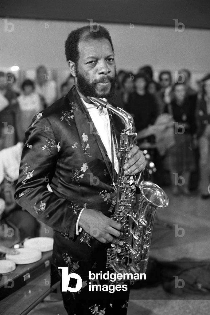 Ornette Coleman, Milan, 1974 (b/w photo)