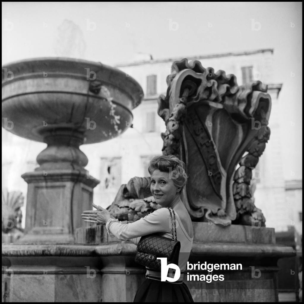 Arletty in Rome,1962 (b/w photo)