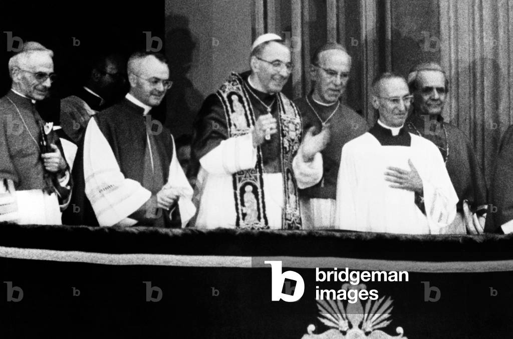 Election of Pope John Paul I, Vatican, 1978 (b/w photo)