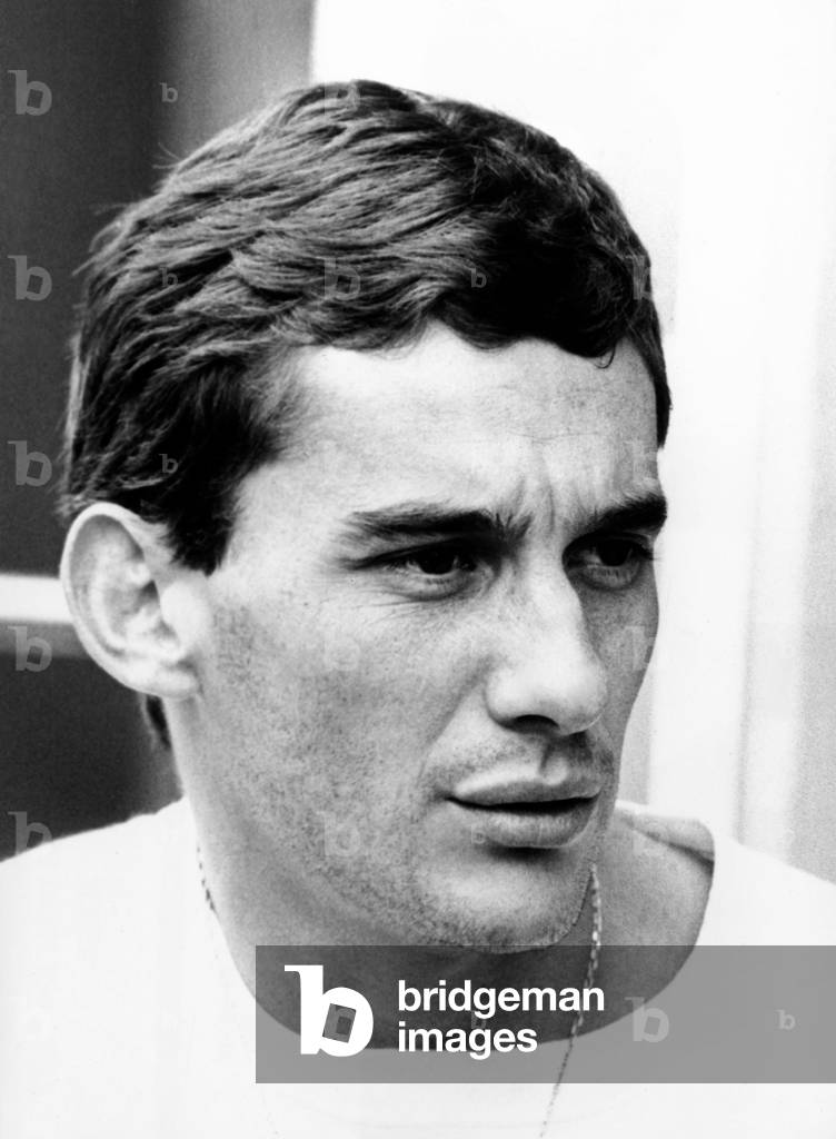 Ayrton Senna, 1988 (b/w photo)