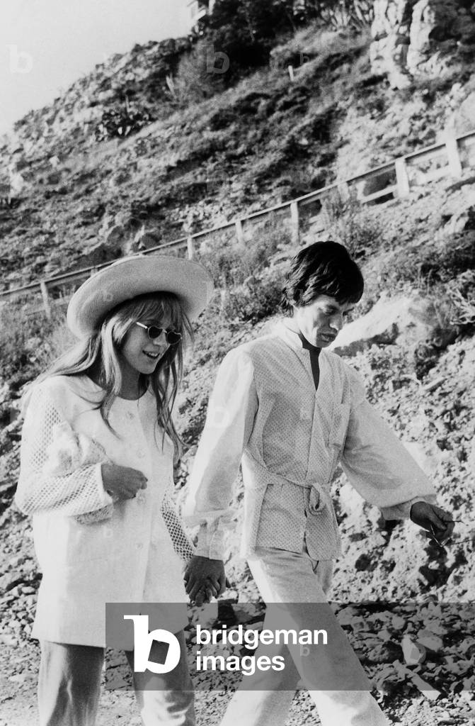 Singers Mick Jagger and Marianne Faithfull in San Remo January 29, 1967