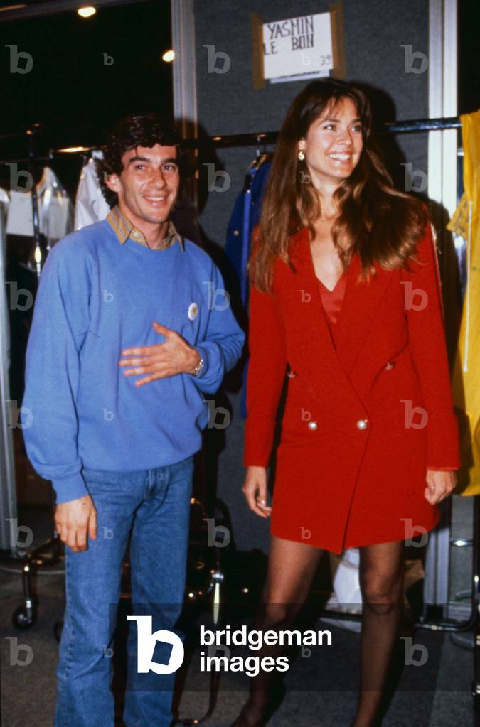 Ayrton Senna and Carol Alt, 1990 (photo)