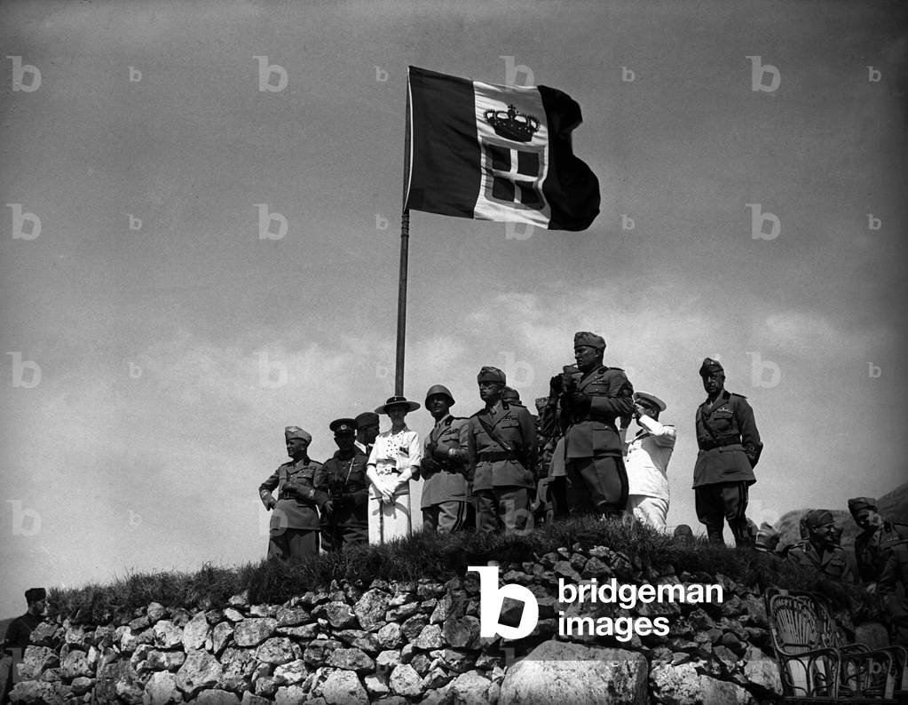 Military manoeuvres of the army in Irpinia, Avellino, 1936 (b/w photo)