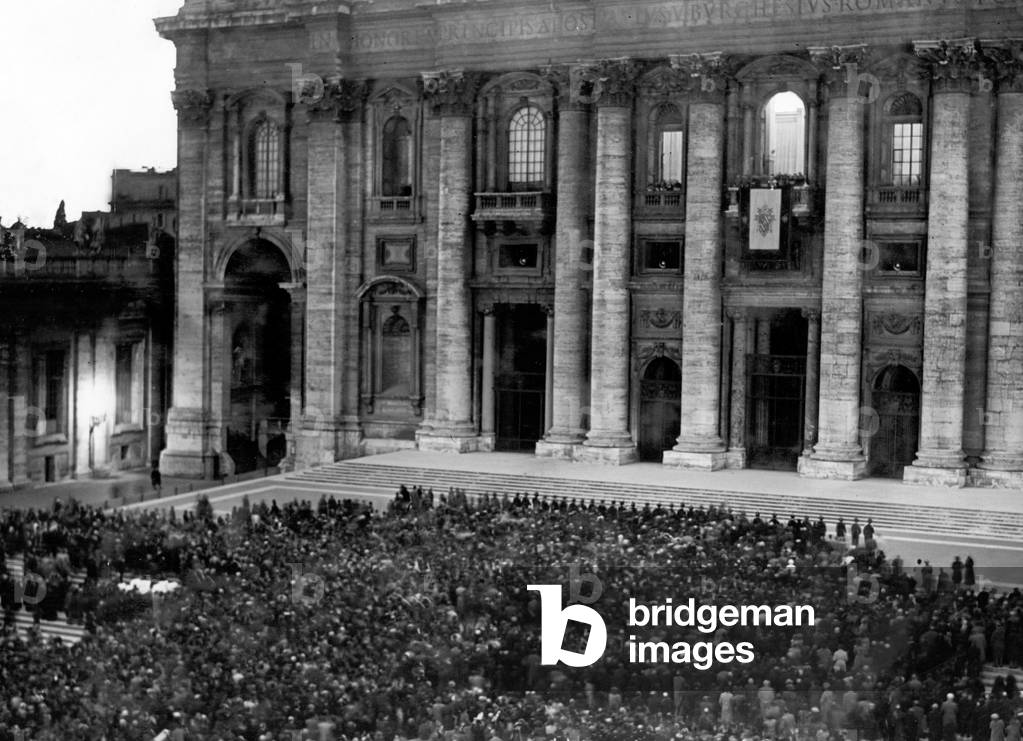 Election of Pope Pius XII, Vatican, 1939 (b/w photo)
