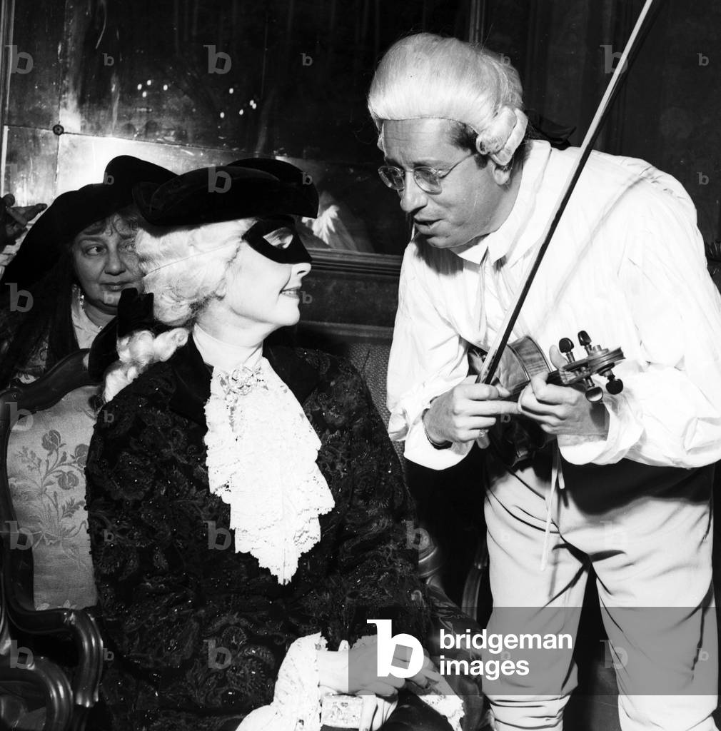 The Bal oriental at the Palazzo Labia, Venice, 1951 (b/w photo)