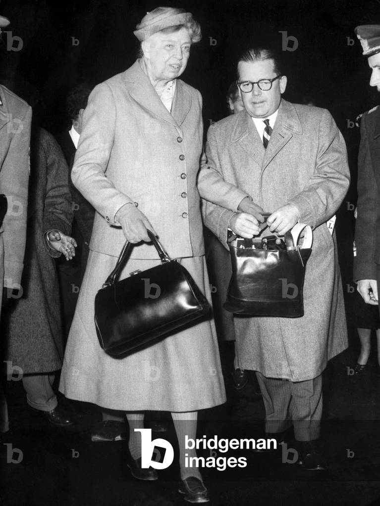 Eleanor Roosevelt, Rome, 1950s (b/w photo)