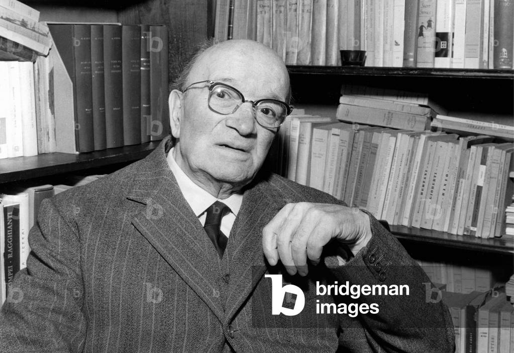 Rome, 10/1965. Portrait du poete italien Emilio Cecchi (1884 - 1966) chez lui. © Farabola/ Leemage