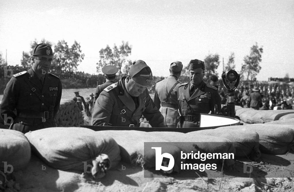 Visit of Duce Benito Mussolini to Libya, Tripoli, 1937 (b/w photo)