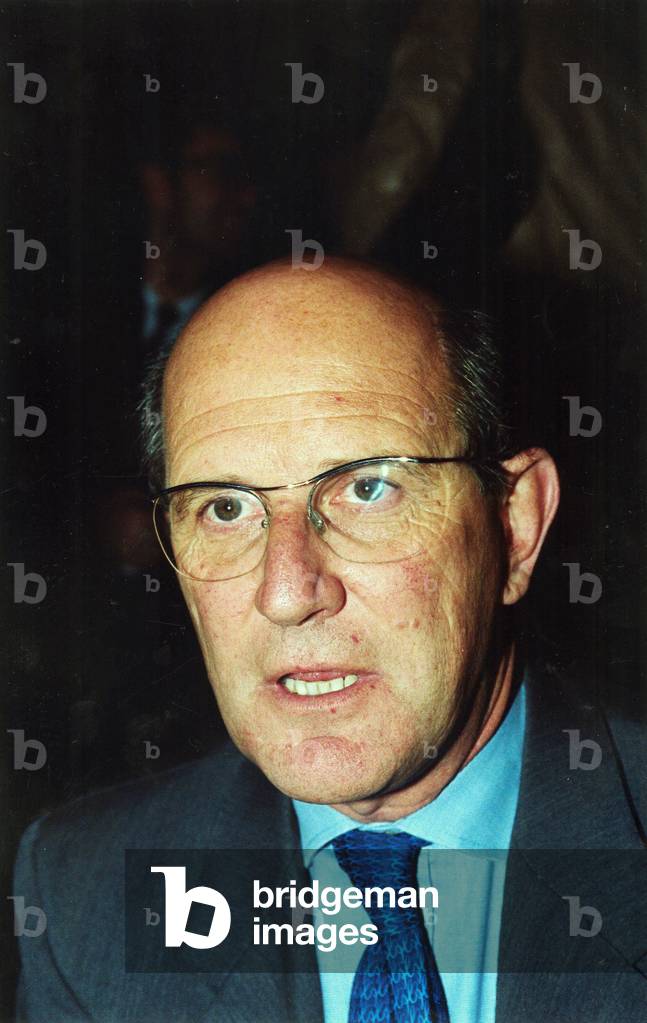 Milan le 03/10/2001. Portrait de Gaddo della GHERARDESCA lors du défilé Roberta Cavalli.