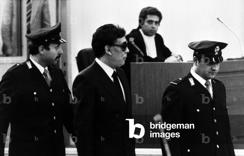 Tommaso Buscetta, Rome, 1984 (b/w photo)