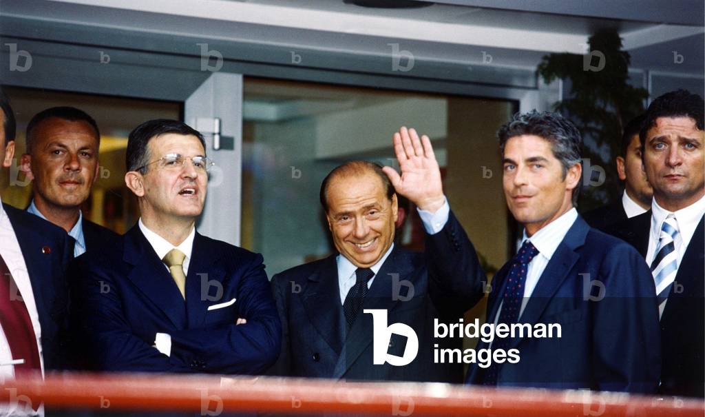 Silvio Berlusconi at a Champions League match, Milan, 2003 (photo)