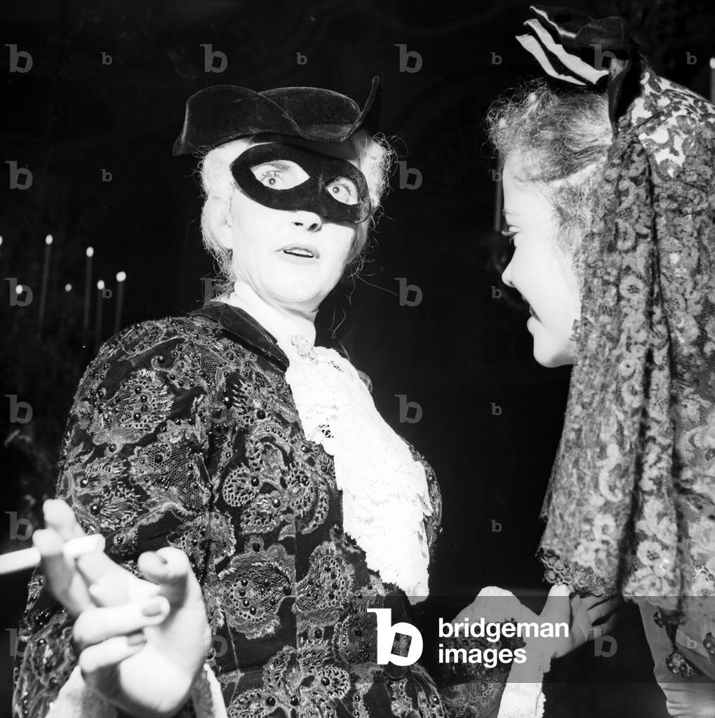 The Bal oriental at the Palazzo Labia, Venice, 1951 (b/w photo)