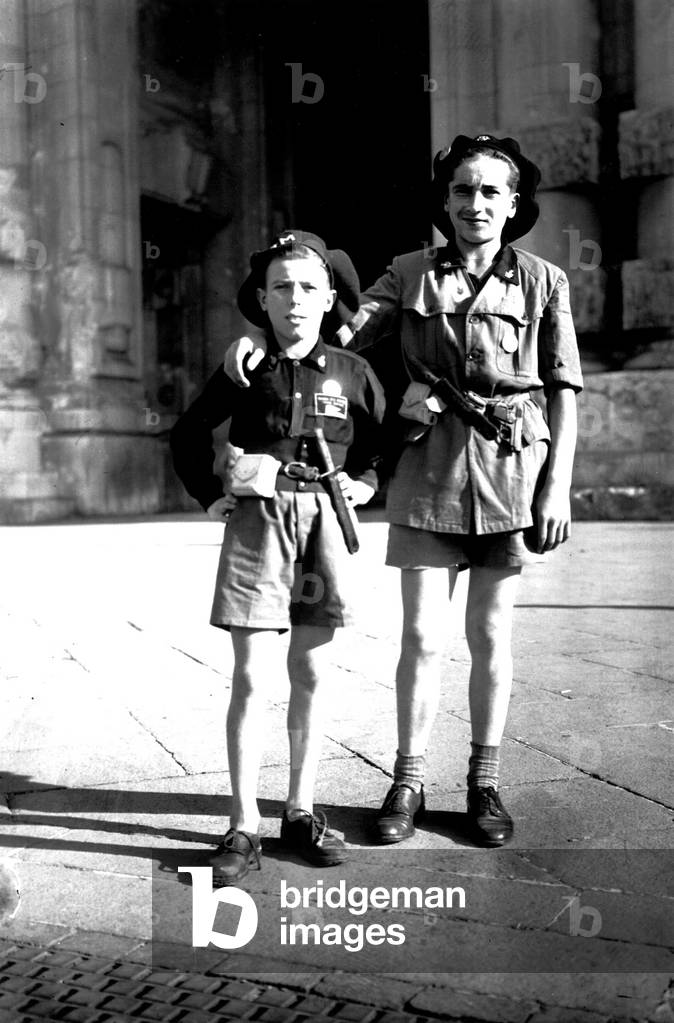 Two members of the Fascist Youth (Balilla) belonging to the 