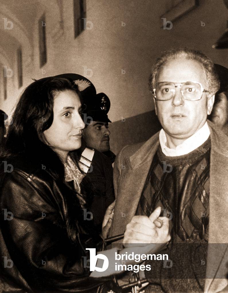 Raffaele Cutolo and his wife Immacolata Lacone, 1980s (b/w photo)