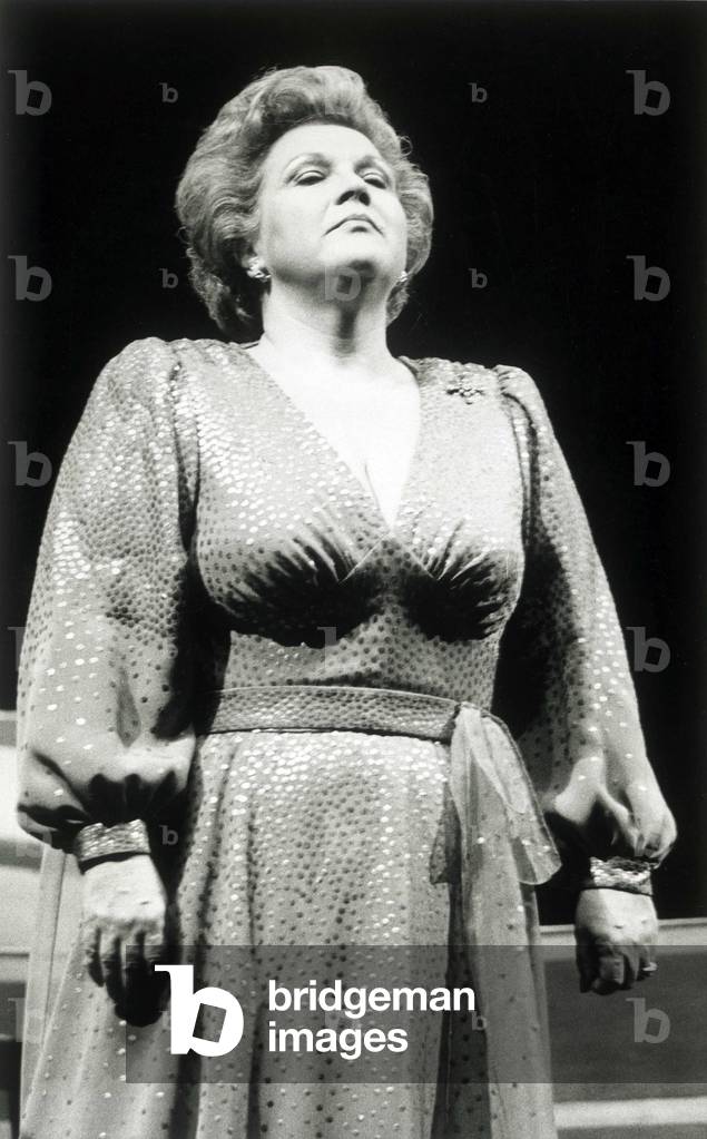 Marilyn Horne at an opera, 1980s (b/w photo)