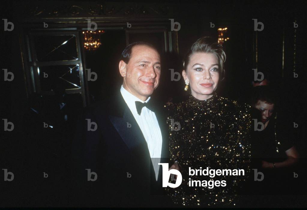 Silvio Berlusconi and his wife Veronica Lario, 1991 (photo)