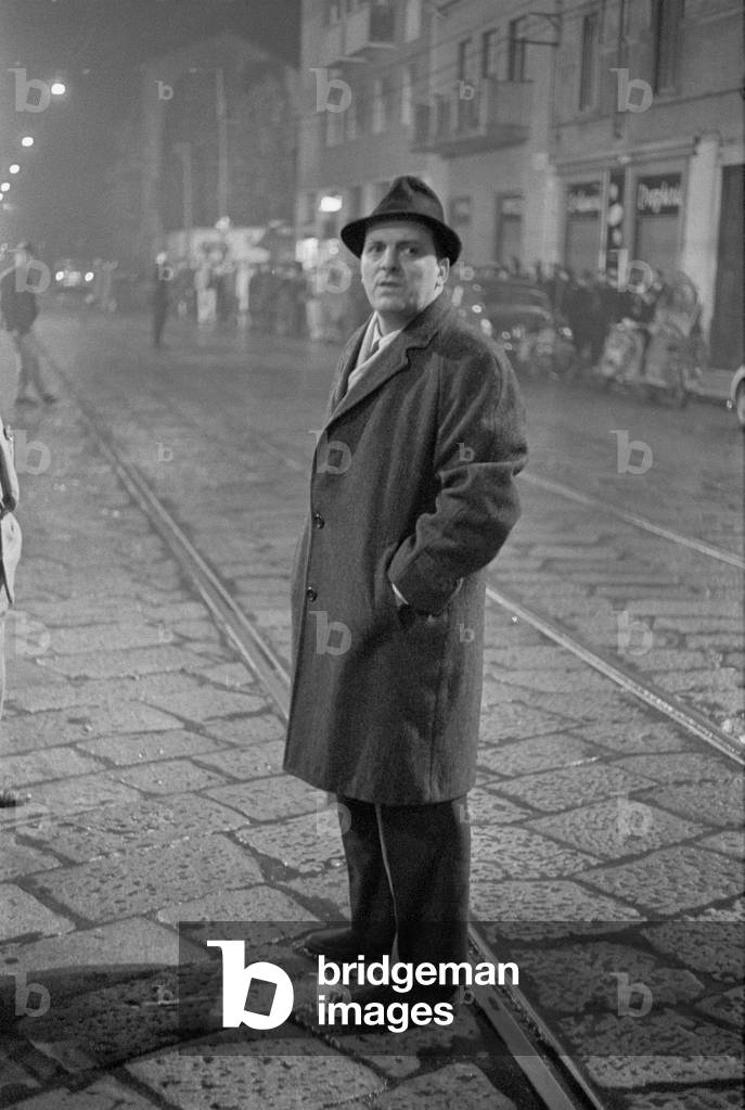 Damiano Damiani on the set of his film 
