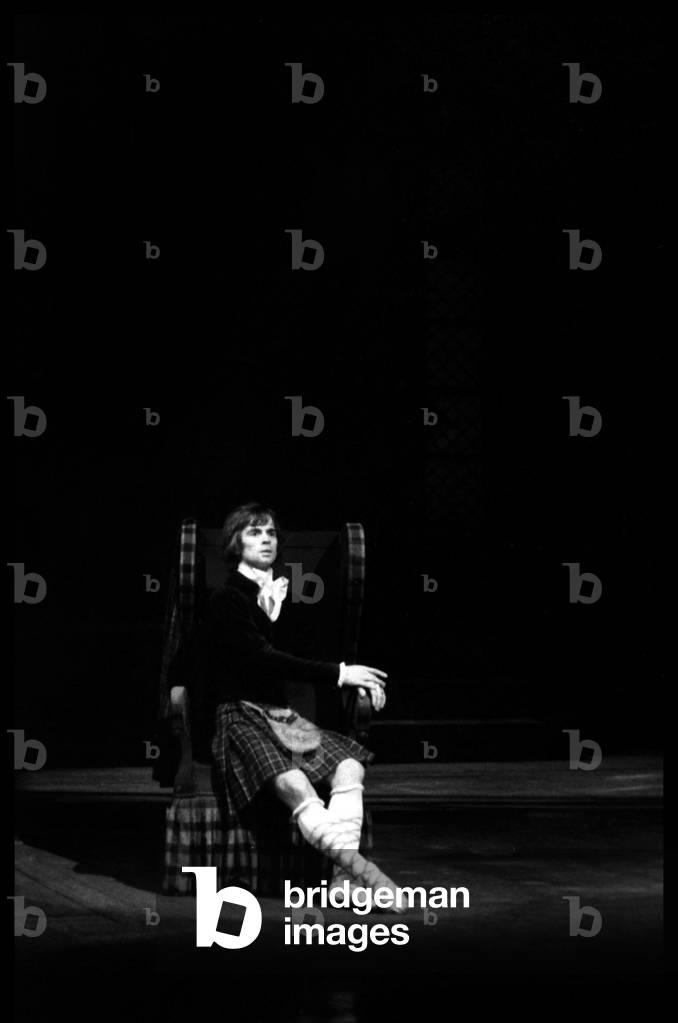 Rudolf Nureyev and Carla Fracci at Teatro alla Scala, Milan, 1968 (b/w photo)