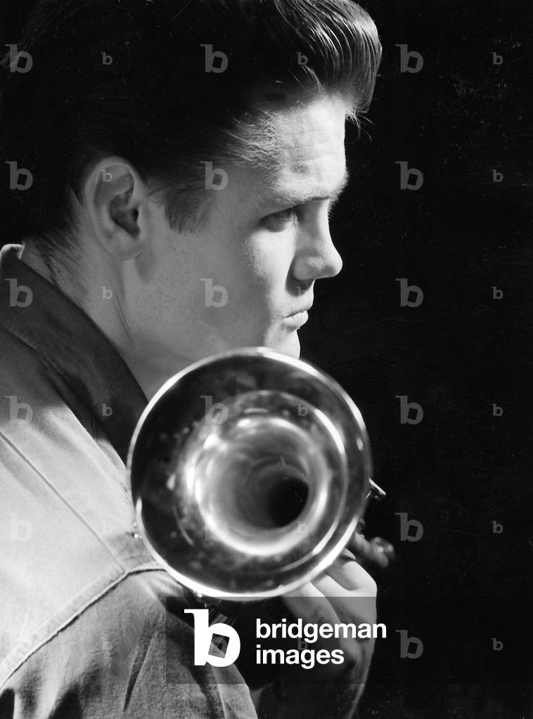 Chet Baker, 1961 (b/w photo)