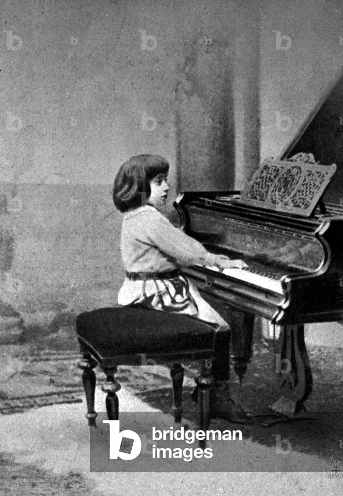 Mieczyslaw Horszowski as a child, Milan, 1906 (b/w photo)