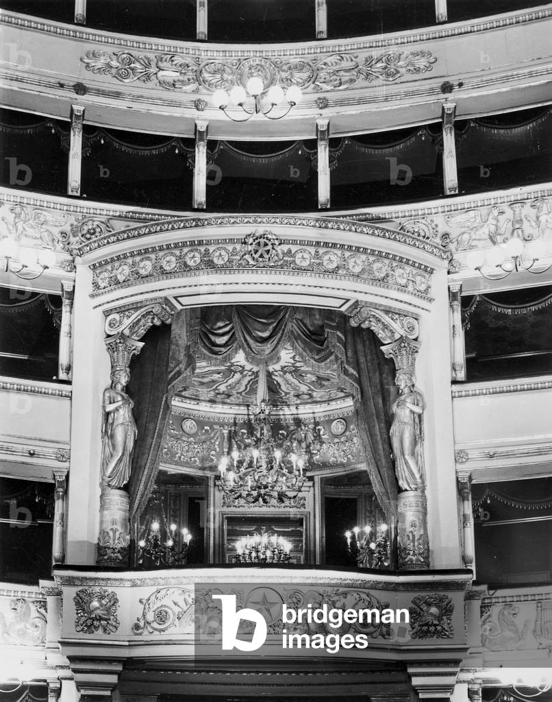 La Scala theatre, Milan, 1977 (b/w photo)