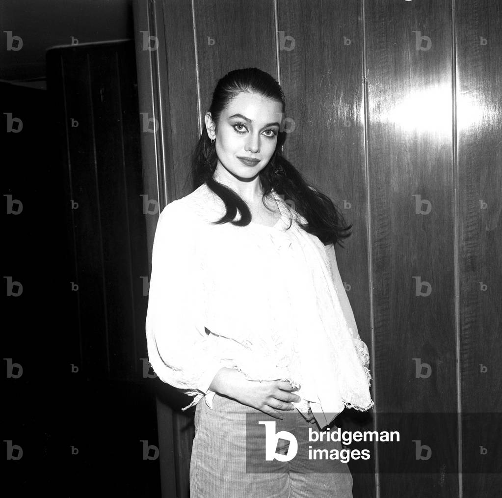 Veronica Lario at the Manzoni Theatre during the performance of 