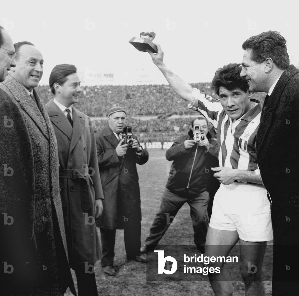 Umberto Agnelli and Omar Sivori, 1962 (b/w photo)