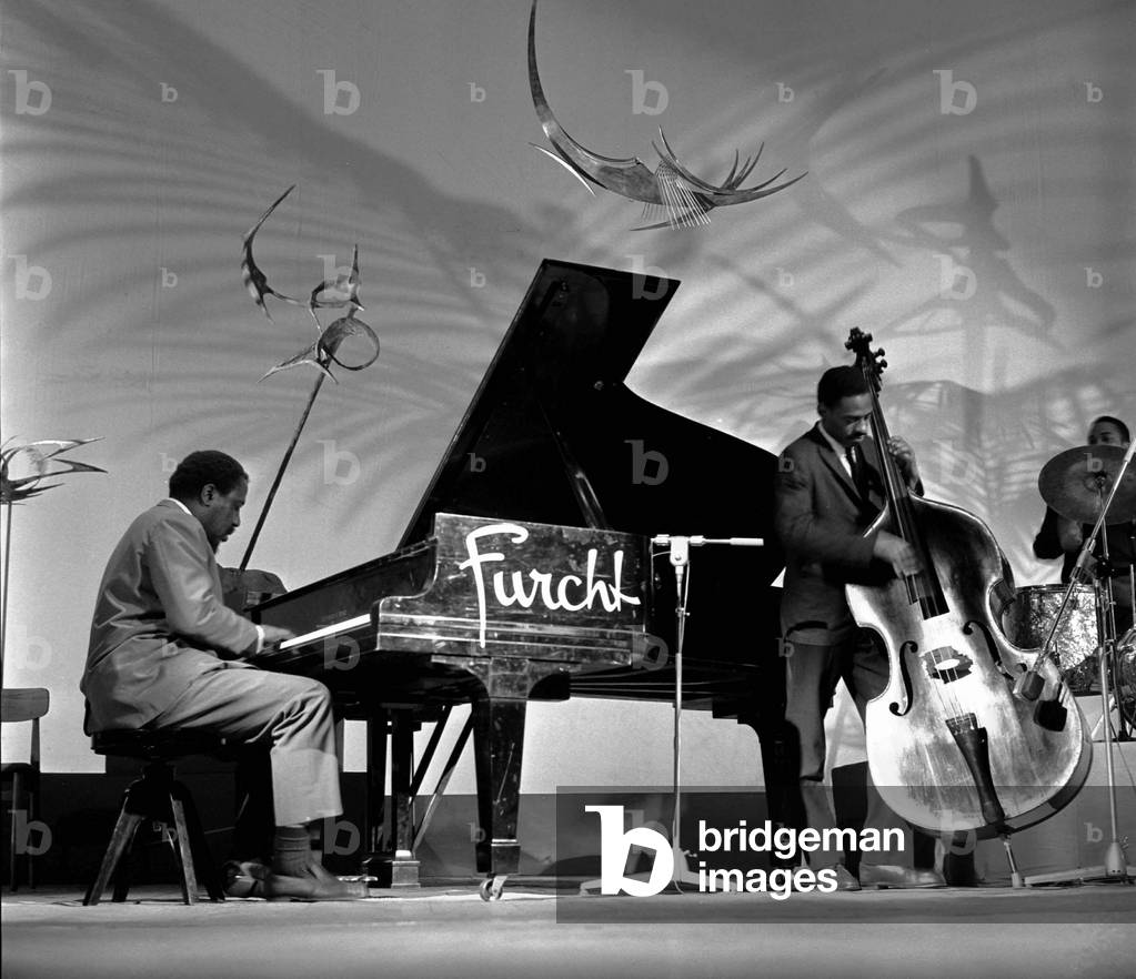 Thelonious Monk at the Teatro Lirico, Milan, 1965 (b/w photo)