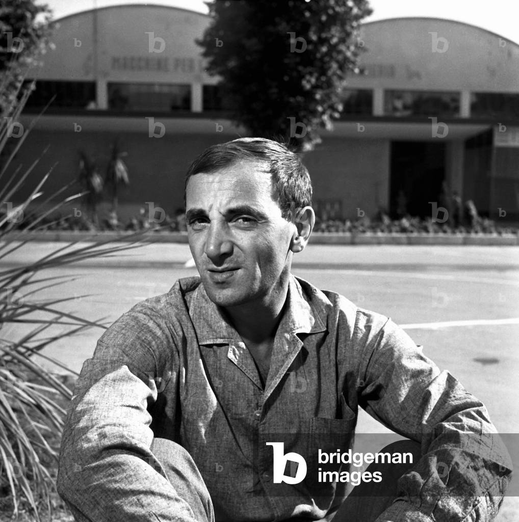 Charles AZNAVOUR, Milan , 02 / 08 / 1960 (photo)
