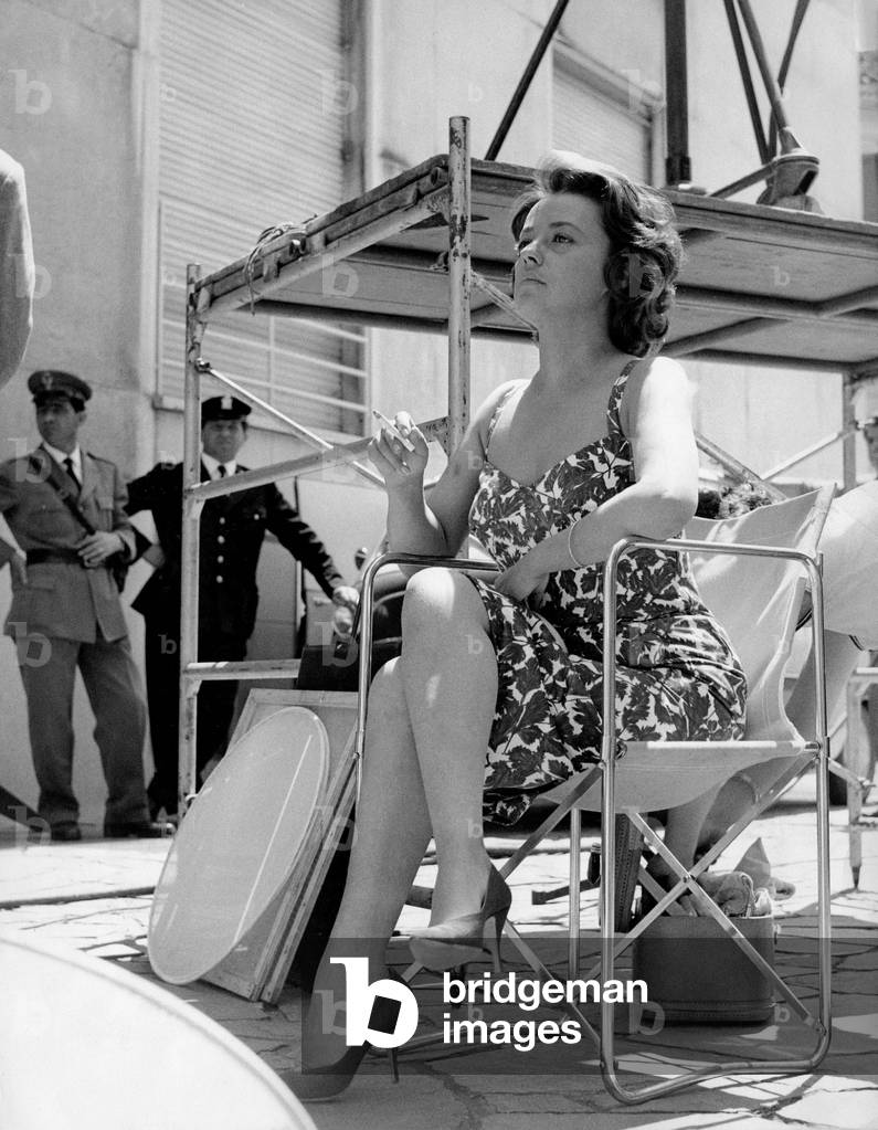 Jeanne Moreau during the making of 