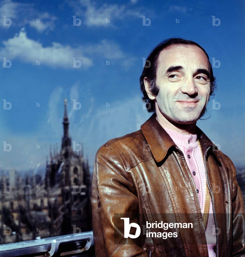 Charles AZNAVOUR, Milan, 1970 (photo)