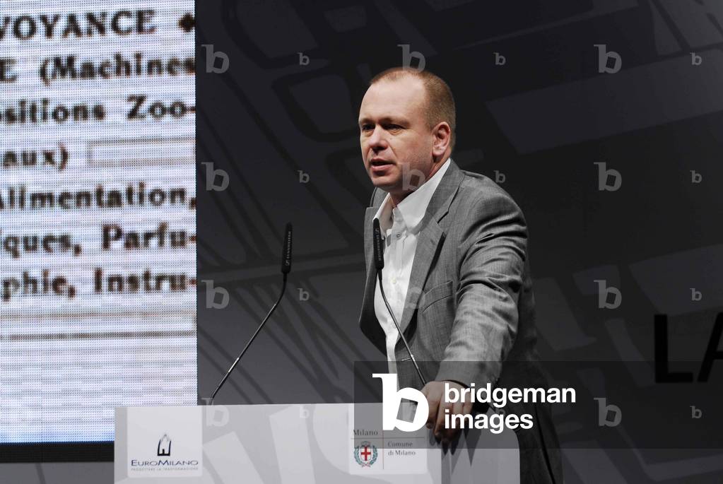 The architect Reinier de Graaf of OMA presents the 'Nuova Bovisa' project for EuroMilano, Milan, 22nd November 2008 (photo)