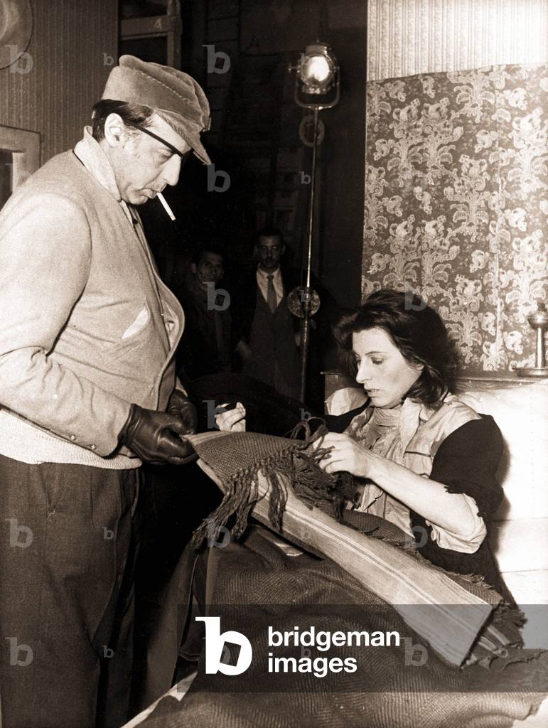 Anna Magnani and Goffredo Alessandrini during the shooting of the film 