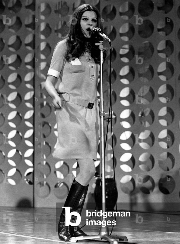 Milva, San Remo, 1967 (b/w photo)