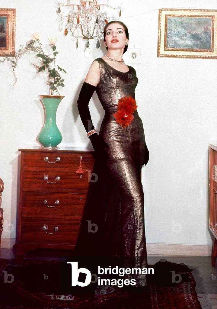 Maria Callas at home, Milan, 1958 (photo)
