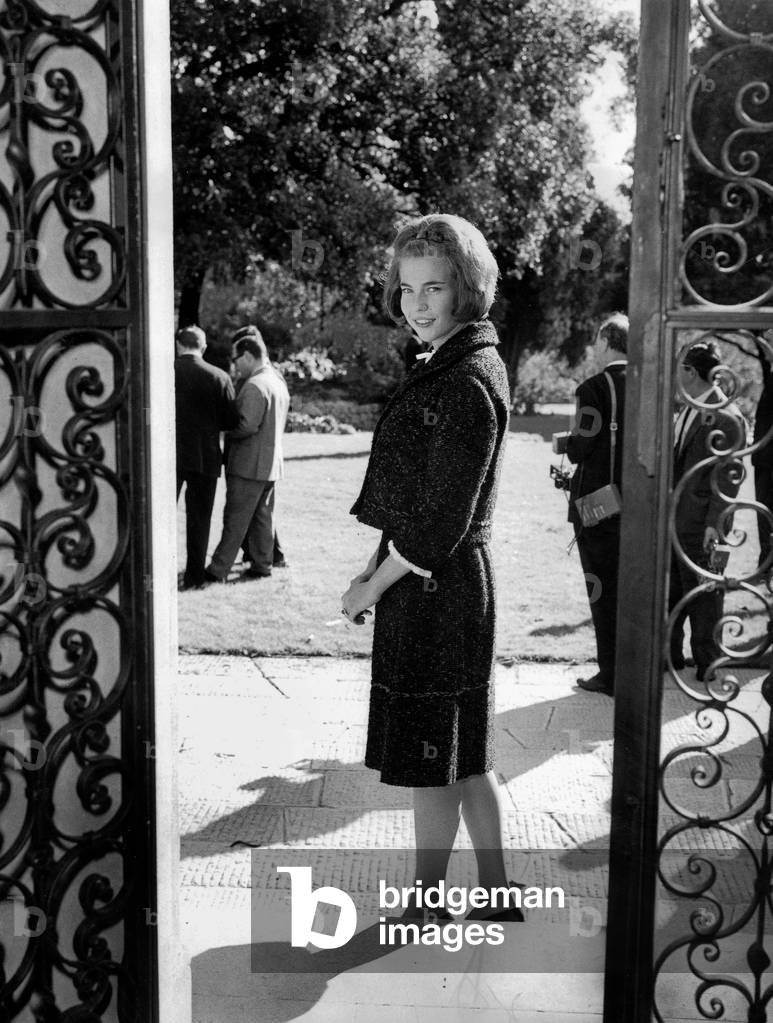 Princess Claude of France, Florence, 1965 (b/w photo)