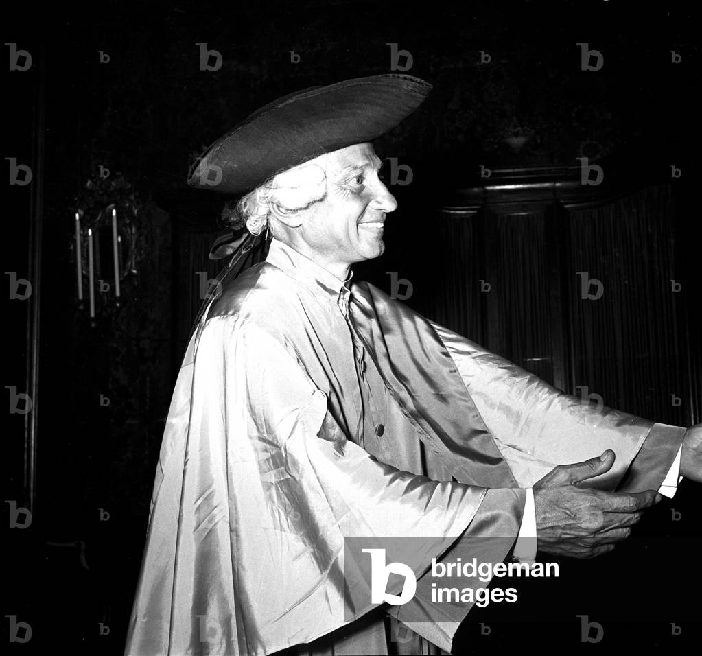 Costume party at the Labia Palace, Venice, 1951 (b/w photo)