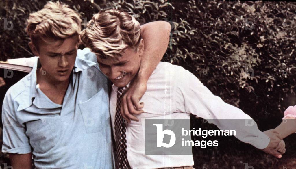 James Dean on the set of East of Eden, 1955 (photo)