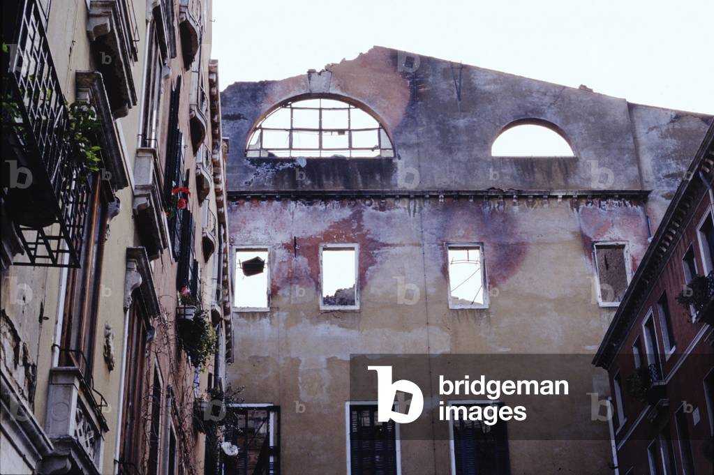 La Fenice Theatre after the fire that devastated it, Venice, 1996 (photo)